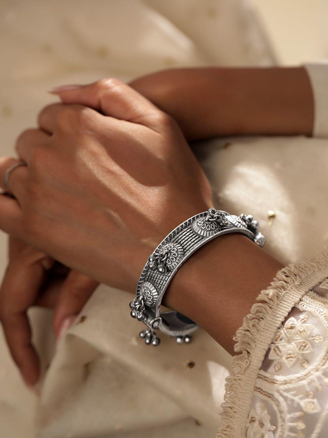 rubans rhodium-plated bangle-style bracelet