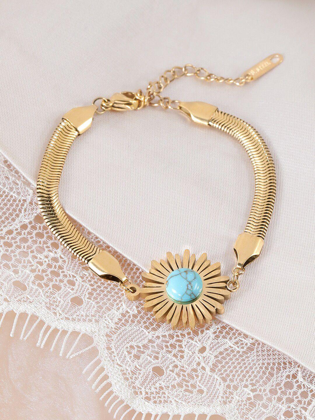 rubans voguish gold-plated link bracelet