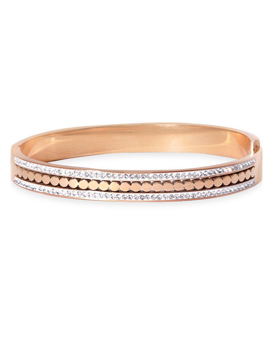 rubans voguish rose gold-plated bangle-style bracelet