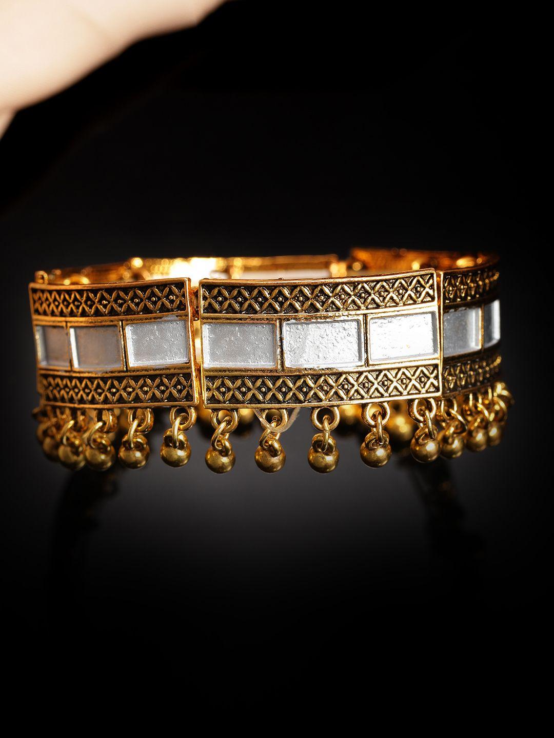 rubans women gold-plated handcrafted elasticated bracelet