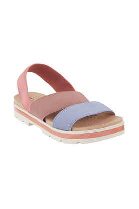 rubber slipon women's casual sandals - blush