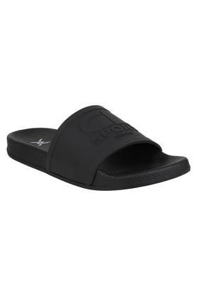 rubber slipon women's casual wear flip flops - black