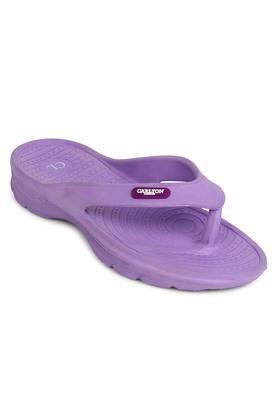 rubber slipon women's casual wear flip flops - purple