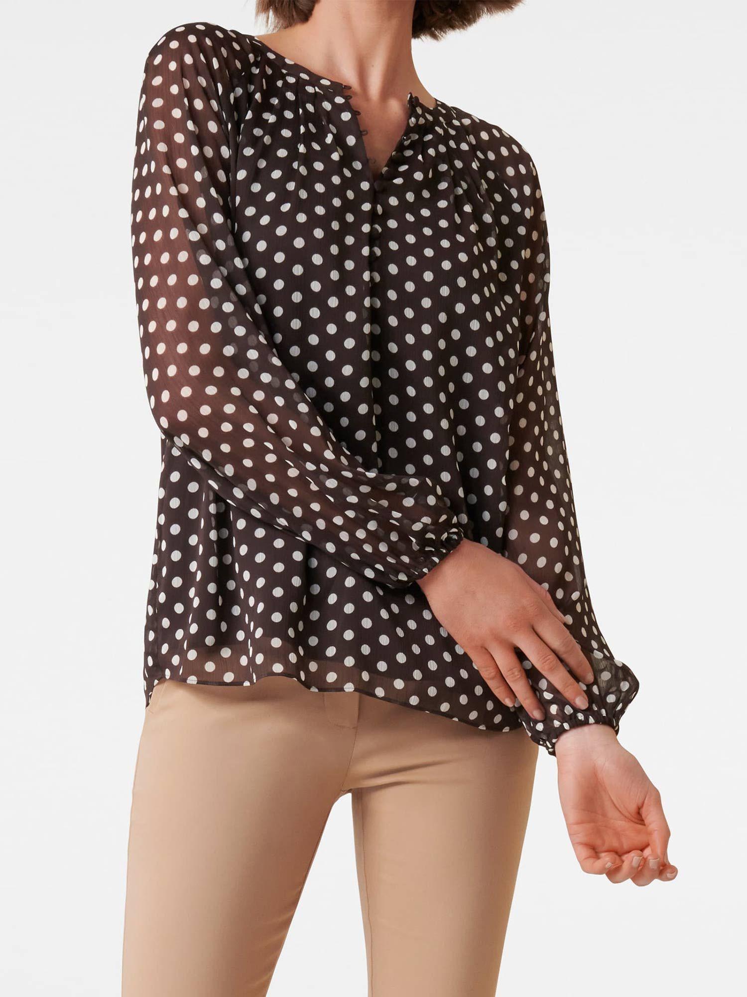 ruby raglan sleeve placket blouse