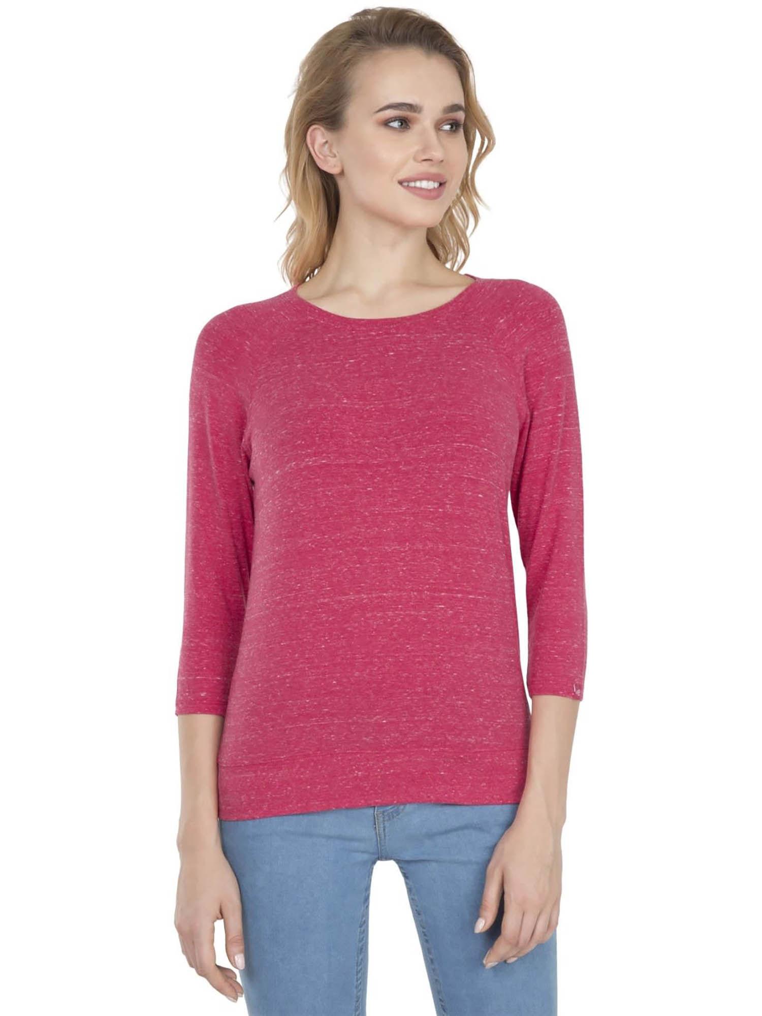 ruby snow melange 3 quarter sleeve t-shirt - style number- aw14