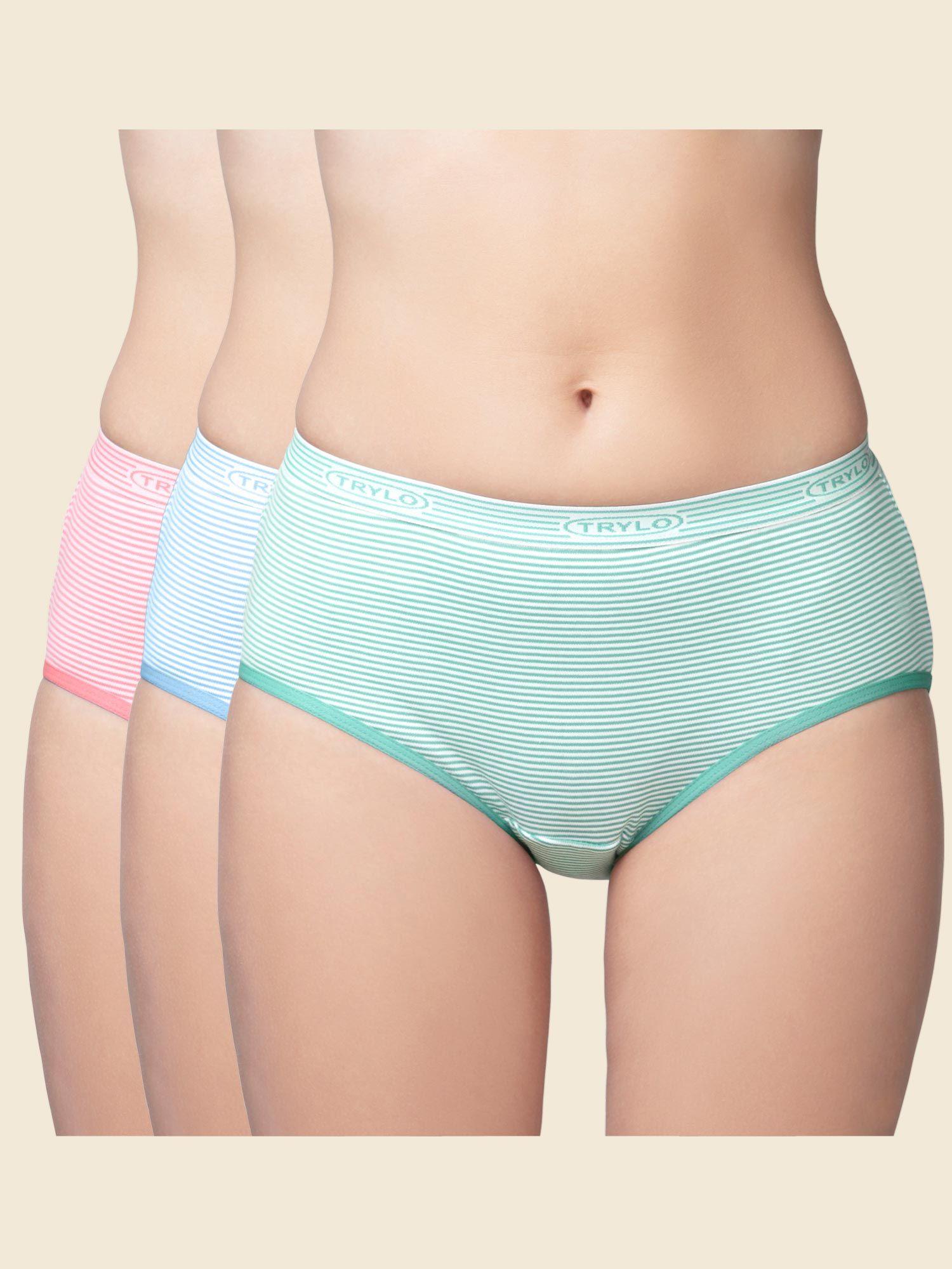 rucha nxt - multi-color mid waist hipster briefs (pack of 3)