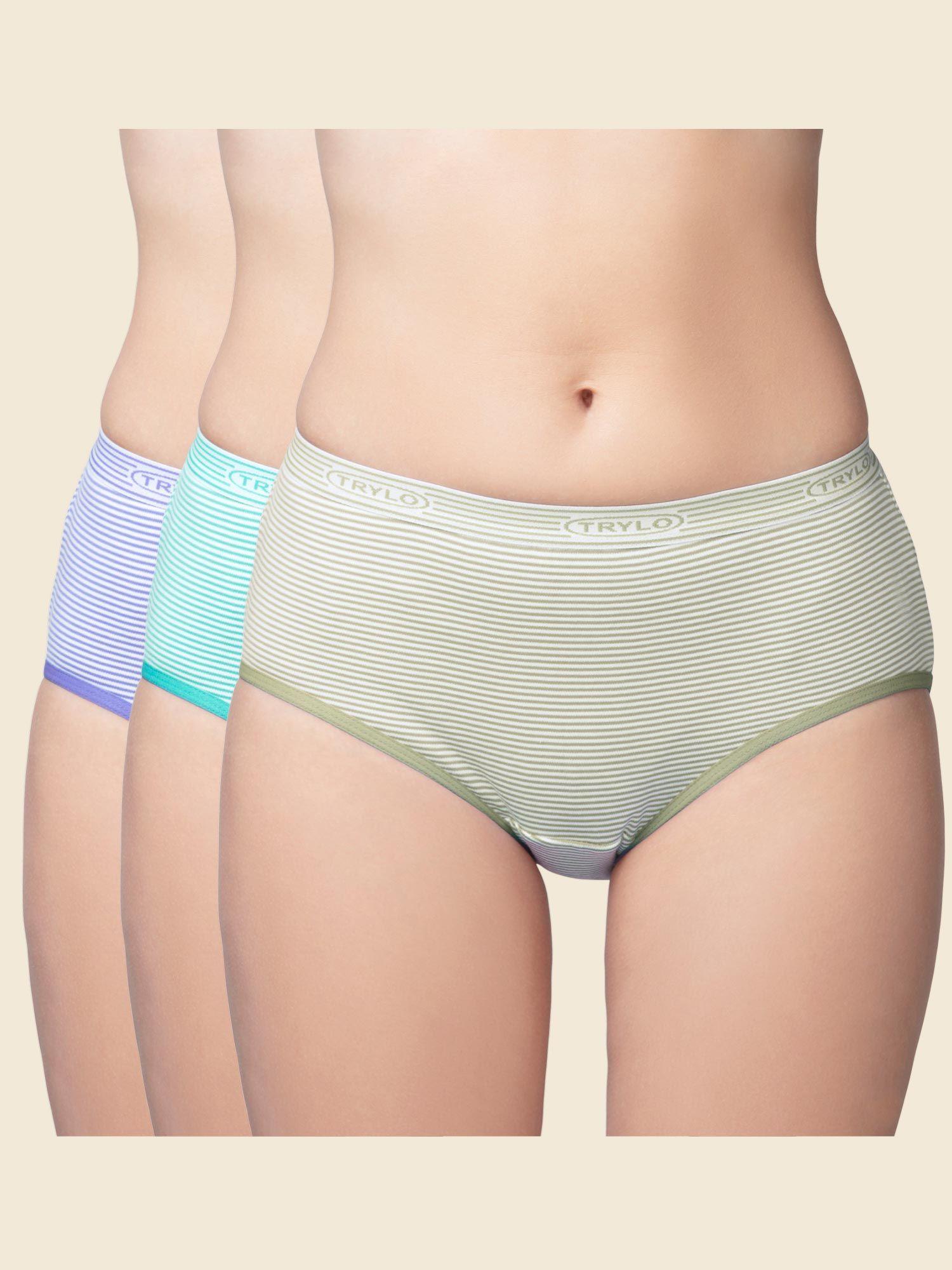 rucha nxt 2 - multi-color mid waist hipster briefs (pack of 3)