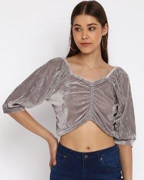 ruched crop top