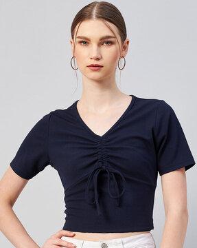 ruched crop top