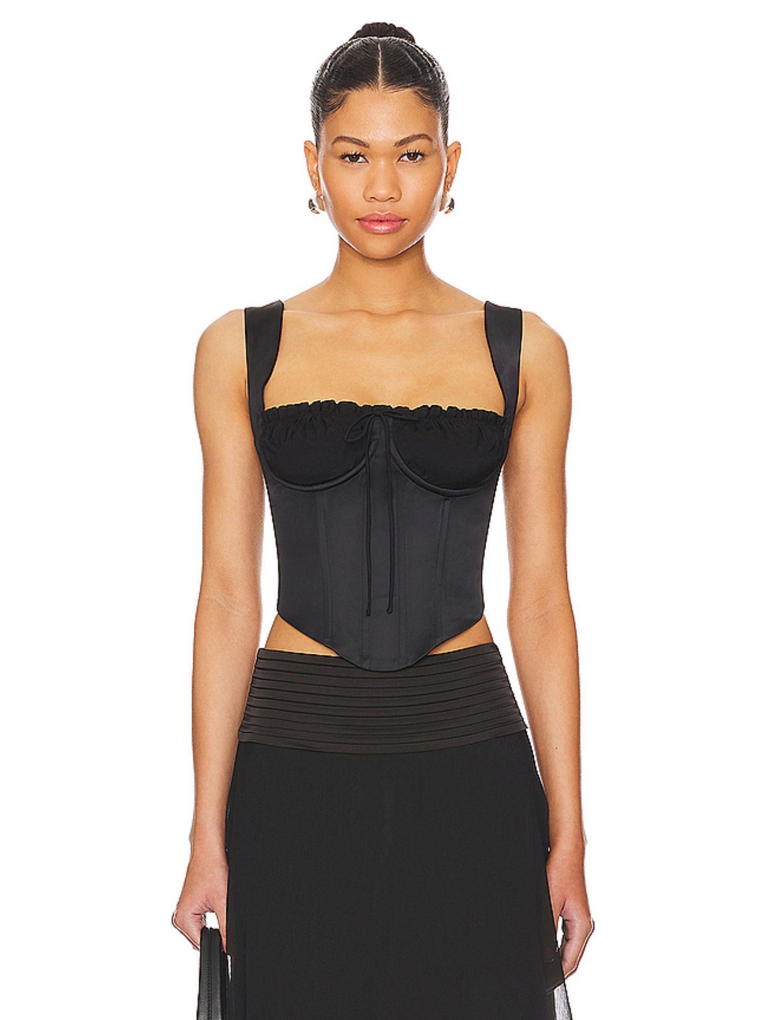 ruched cup bustier top