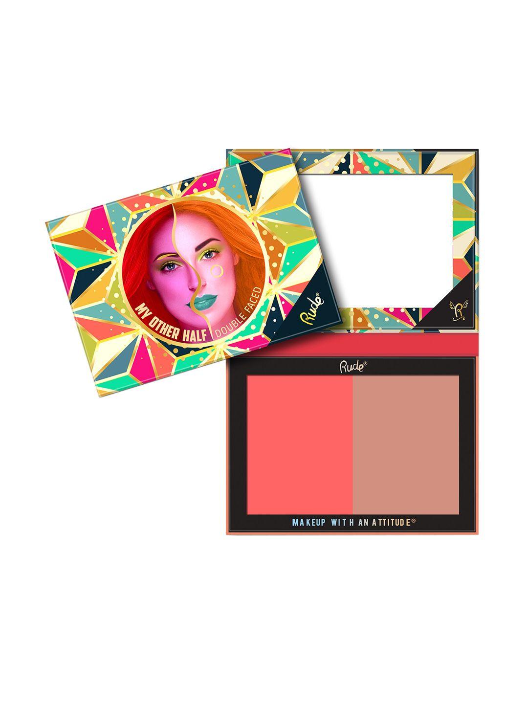 rude cosmetics my other half duo shade face palette - double faced