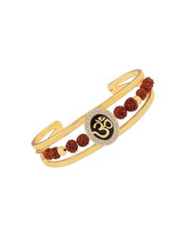 rudraksha beaded slip-on kada