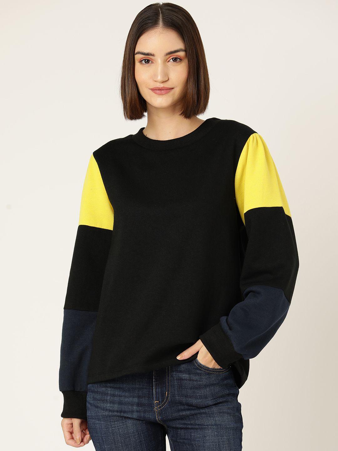 rue collection colourblocked fleece sweatshirt