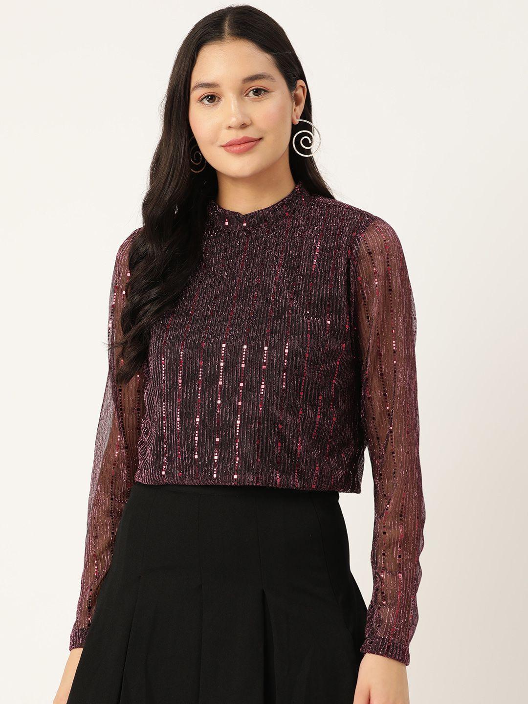 rue collection embellished boxy crop top