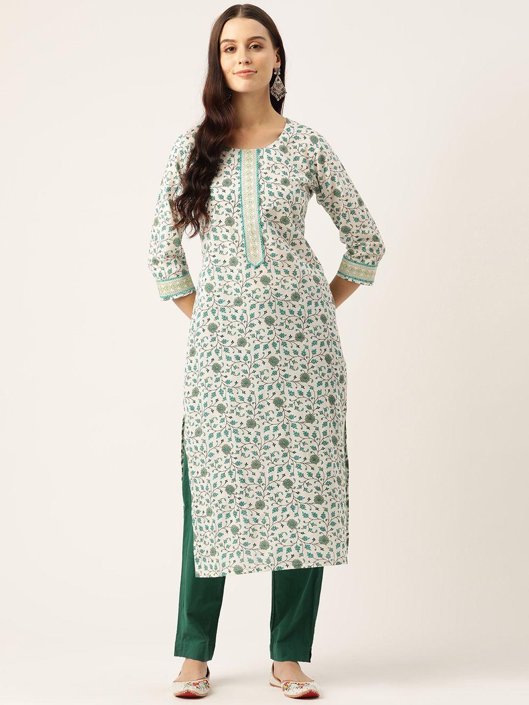 rue collection floral printed floral kurta