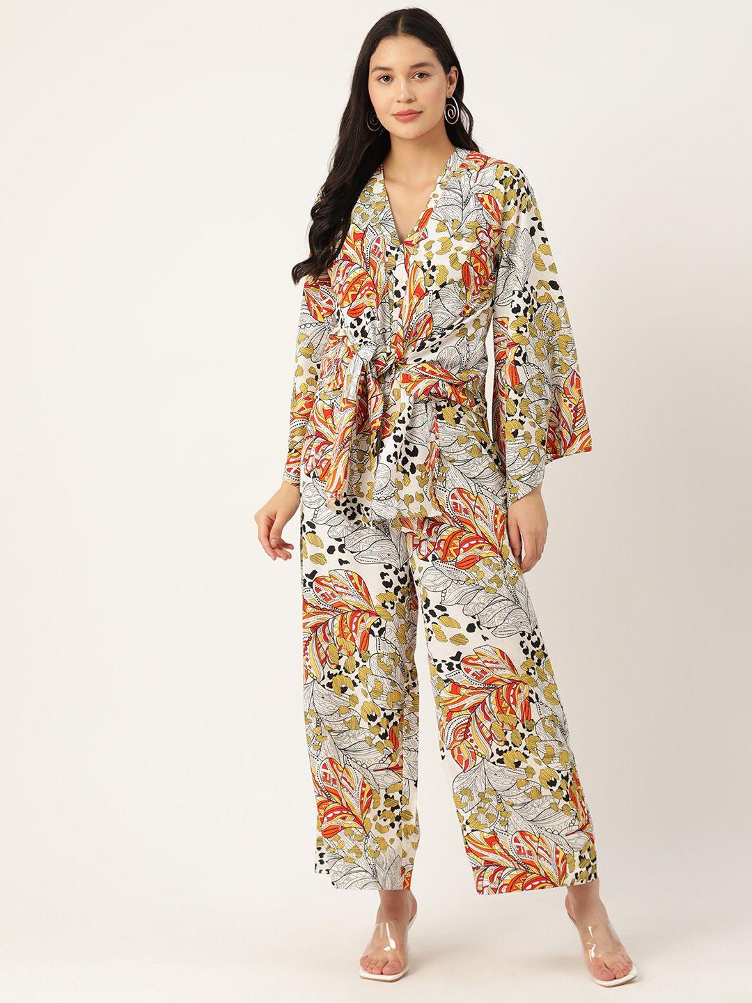 rue collection printed basic jumpsuit