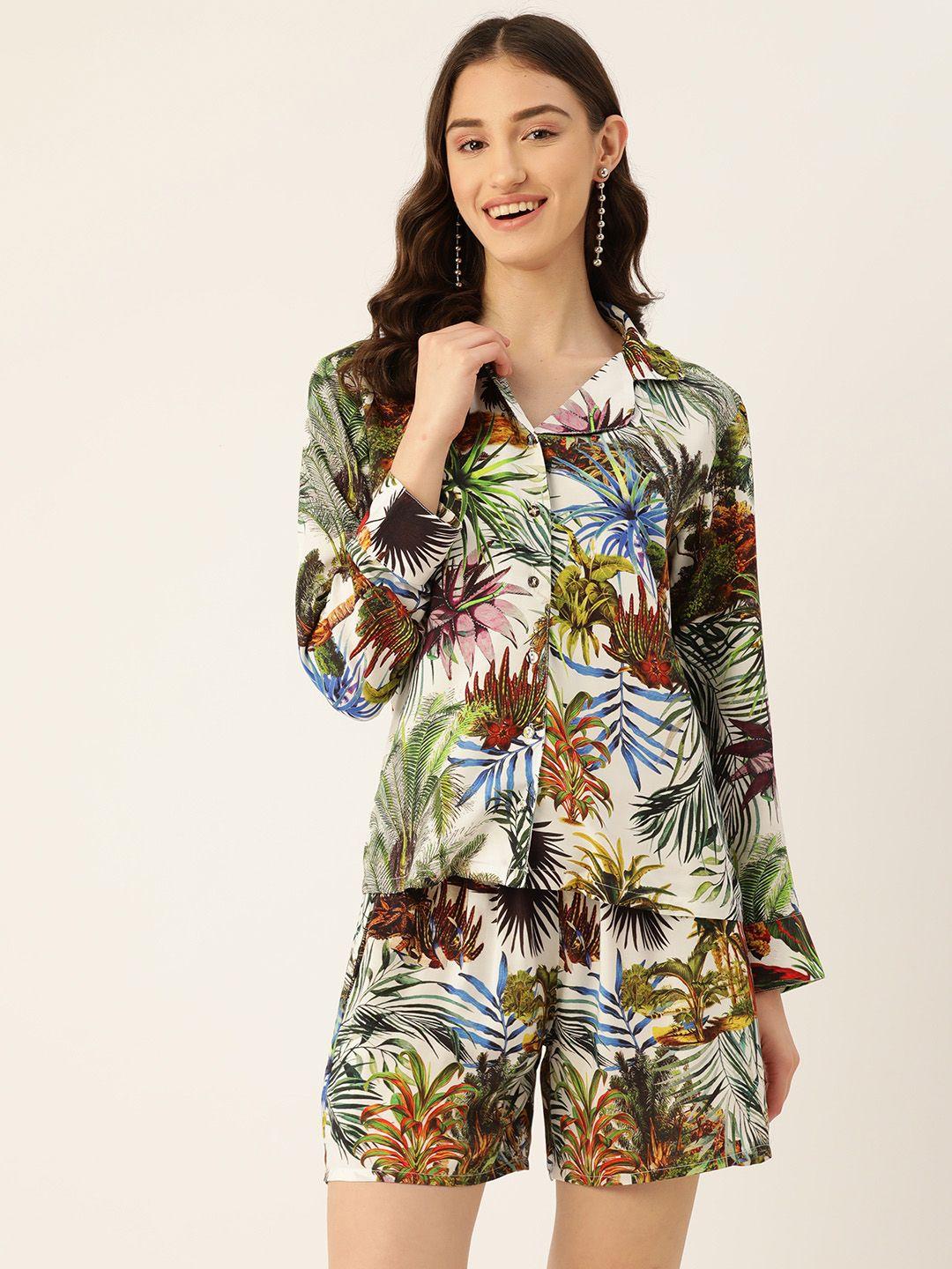 rue collection printed night suit rcnsuit2327