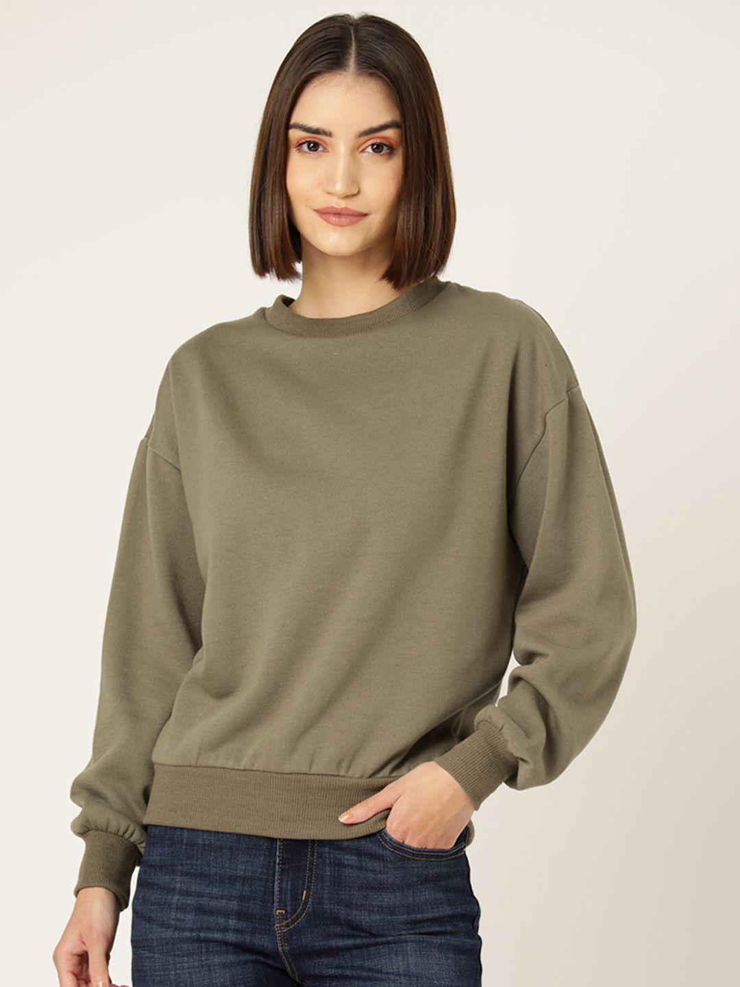 rue collection solid fleece sweatshirt