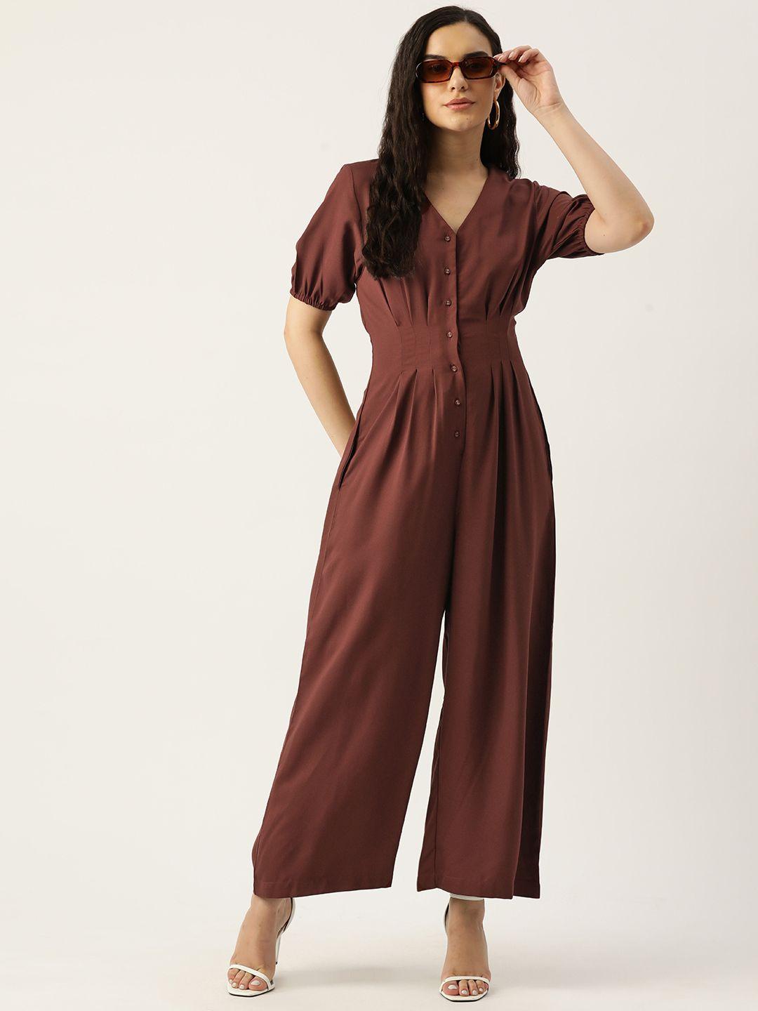 rue collection solid front open basic jumpsuit