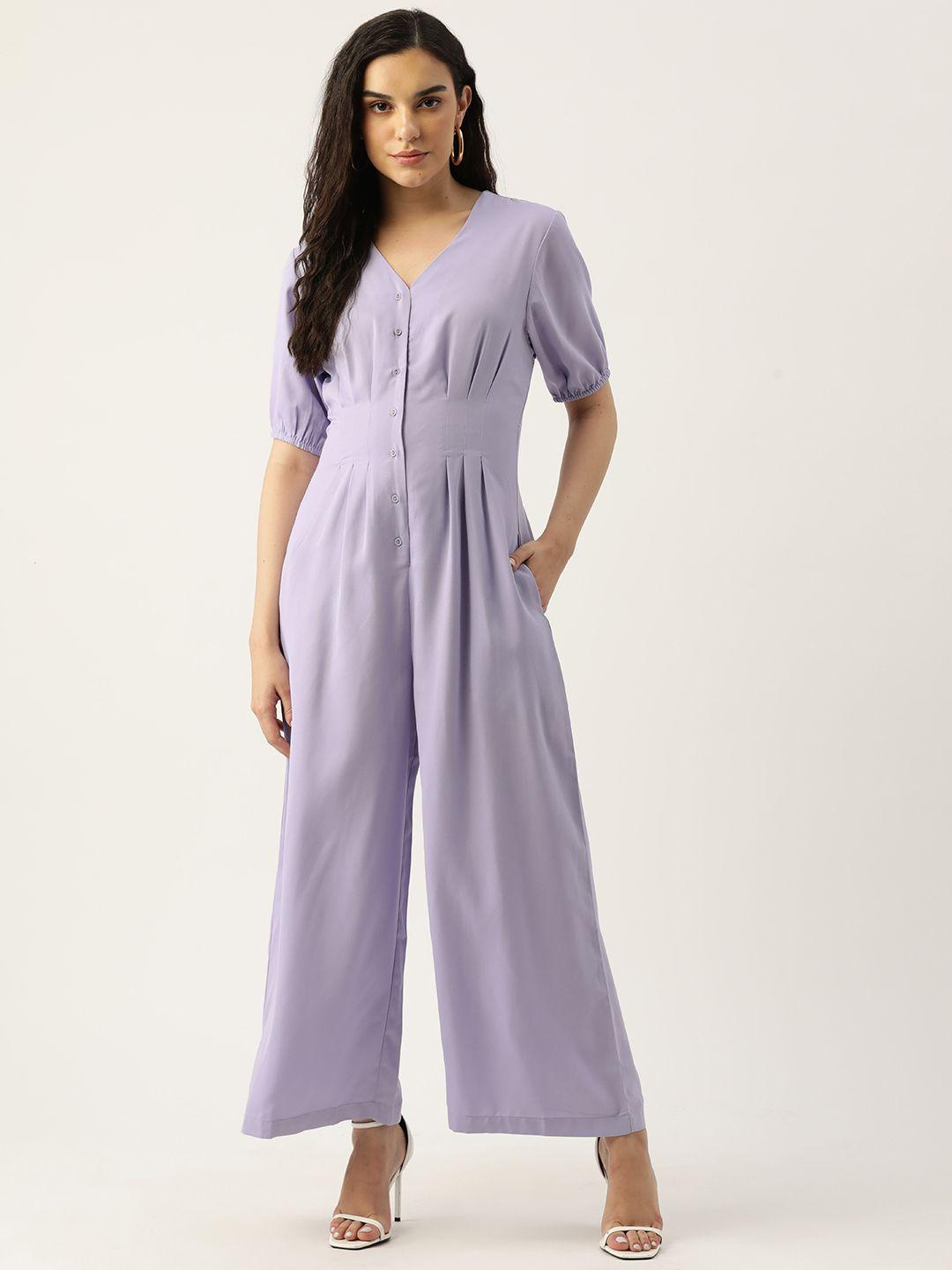 rue collection solid front open basic jumpsuit