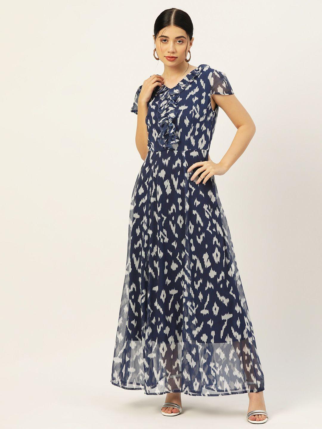 rue collection women printed a-line maxi dress