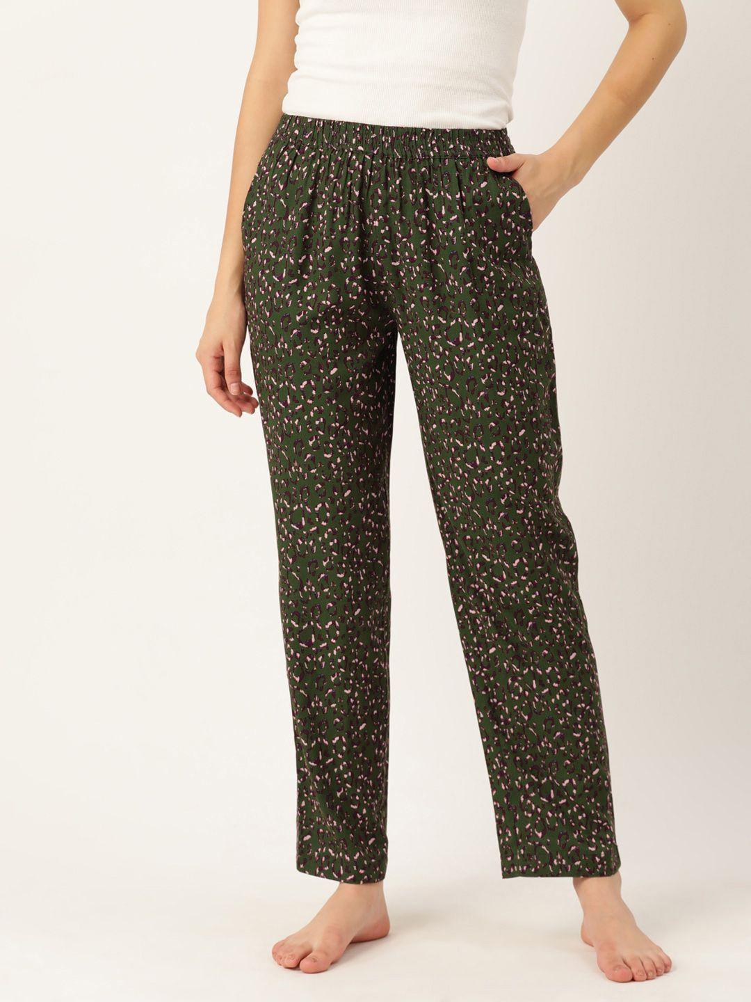rue collection women pure cotton printed lounge pants