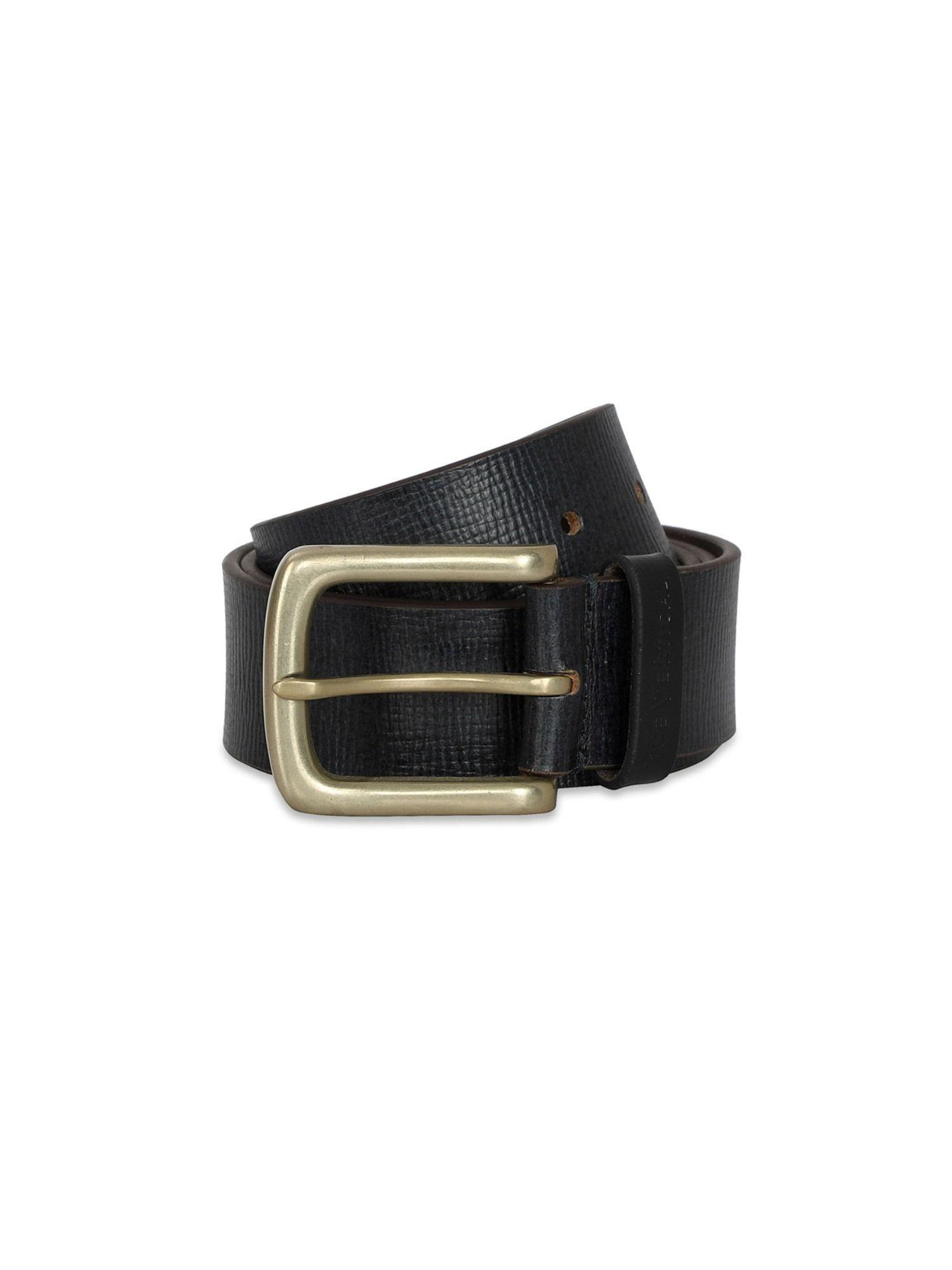 rue mens leather belt textured navy blue s 8903496179910