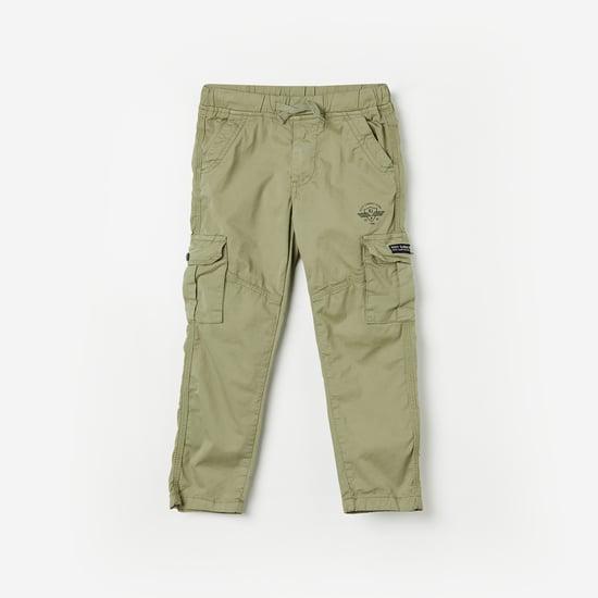 ruff kids boys solid cargo trousers