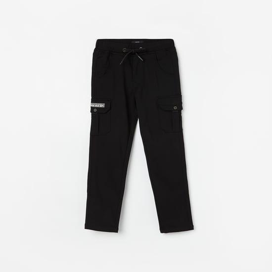 ruff kids boys solid cargo trousers