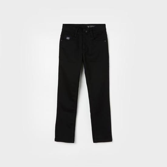 ruff kids boys solid flat front trousers