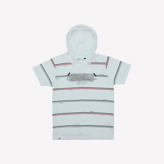 ruff kids boys striped hooded t-shirt