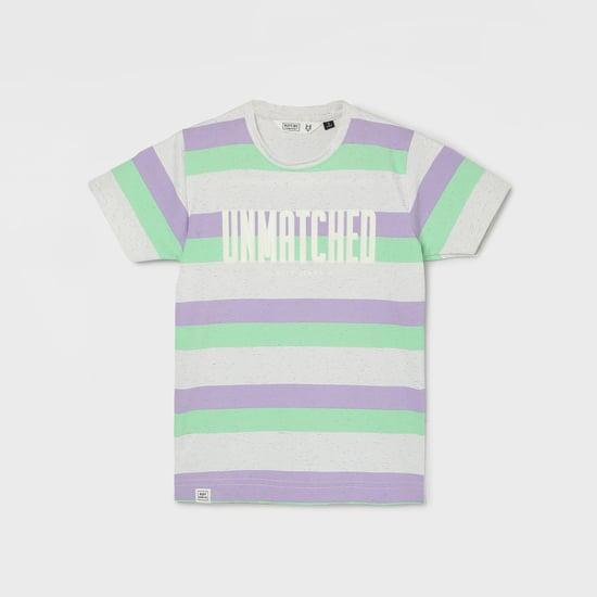 ruff kids boys striped regular fit t-shirt