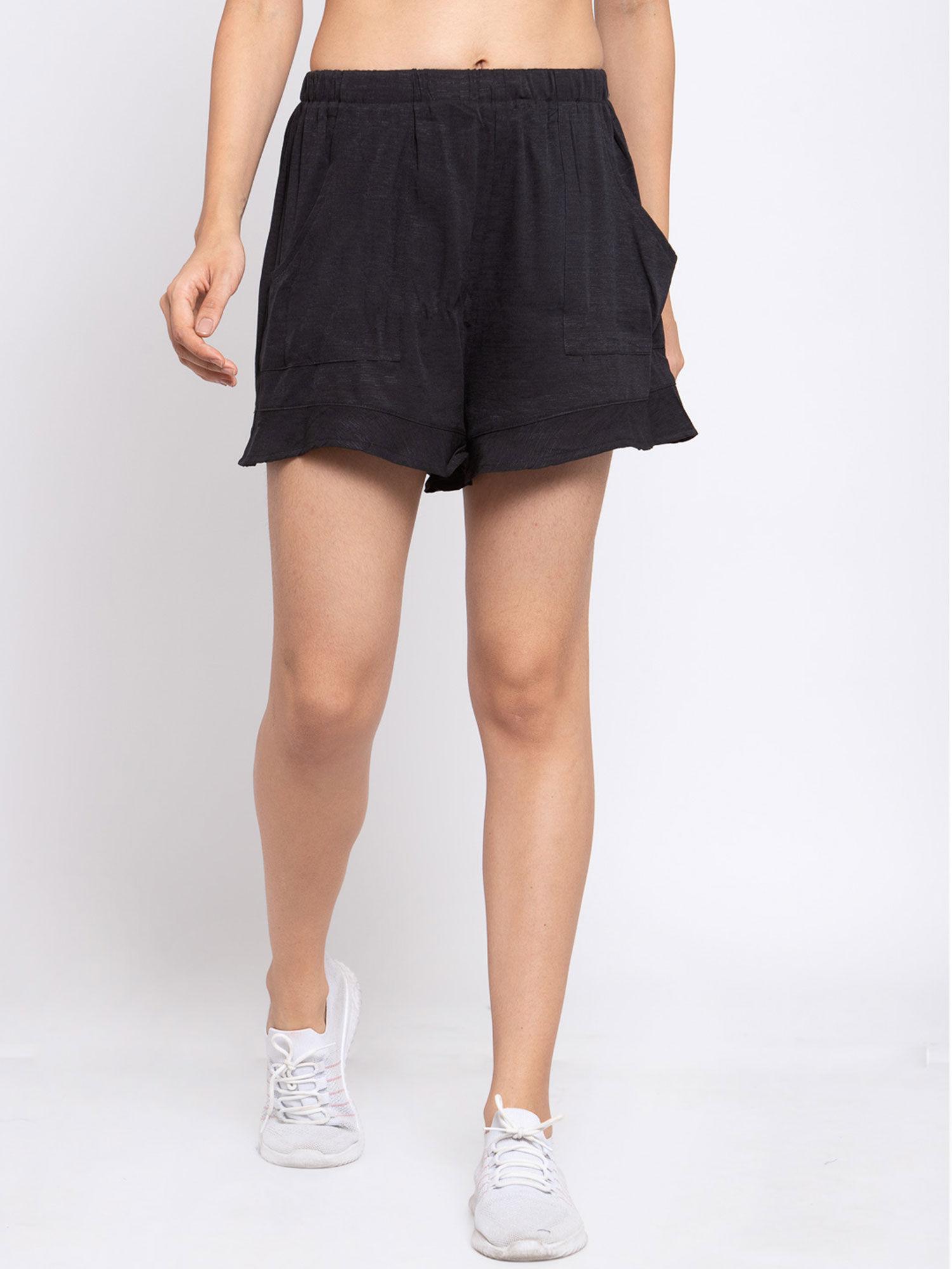 ruffle hem shorts