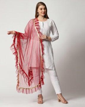 ruffle net dupatta