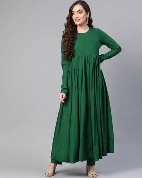 ruffled anarkali kurta