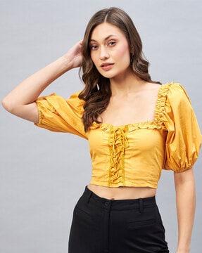 ruffled crop top