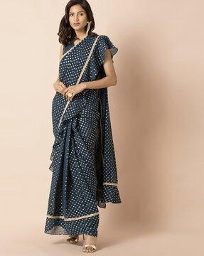 ruffled saree skir