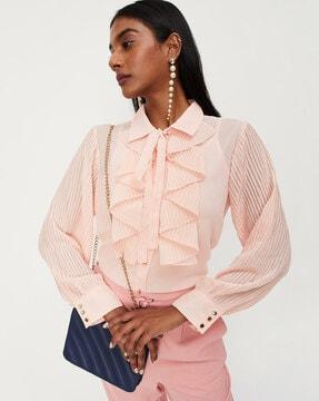 ruffled shirt with camisole