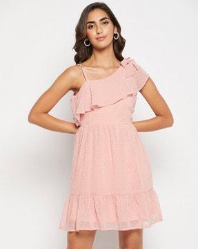 ruffled strappy tiered dress