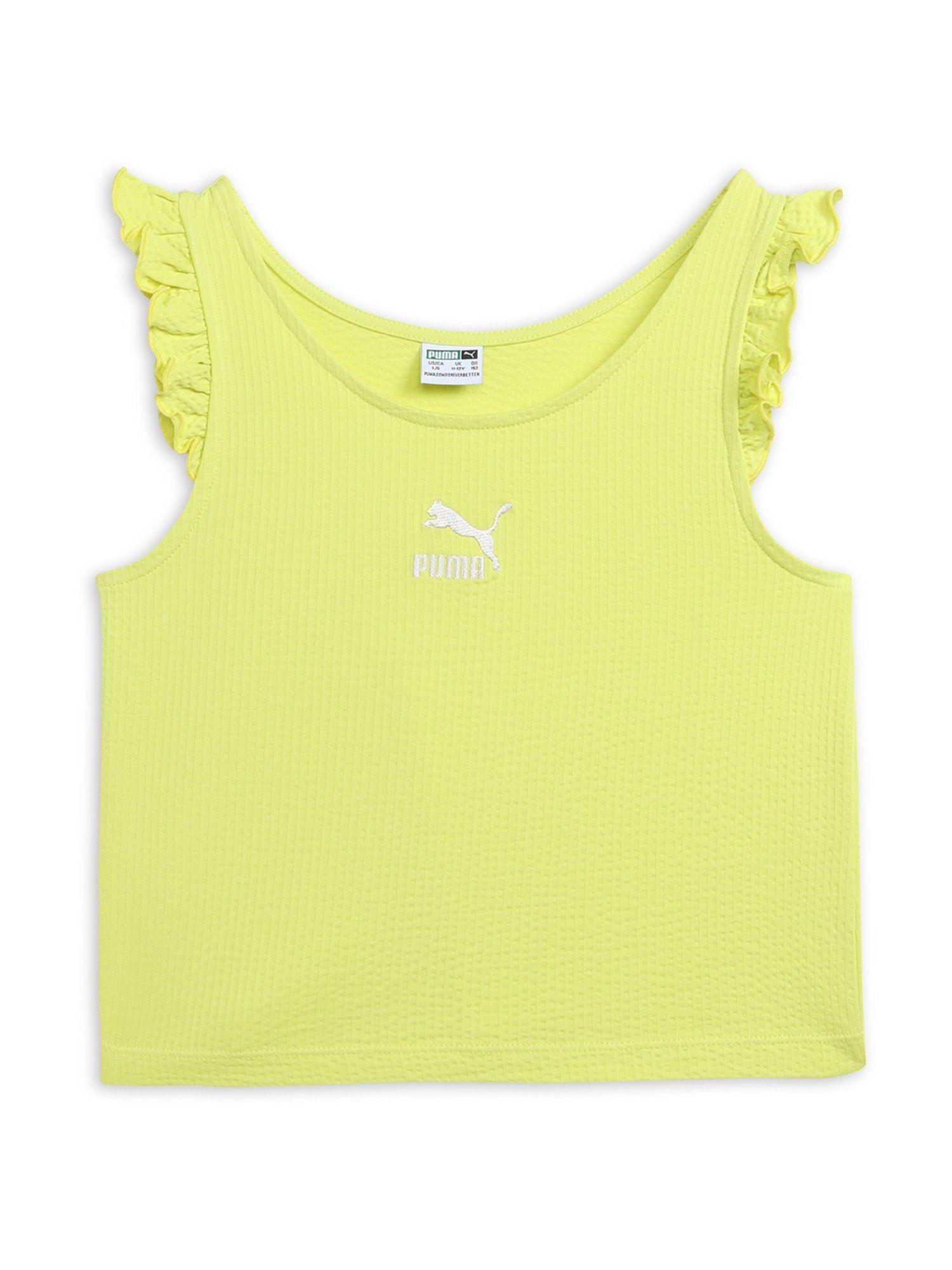 ruffles g girls yellow tank