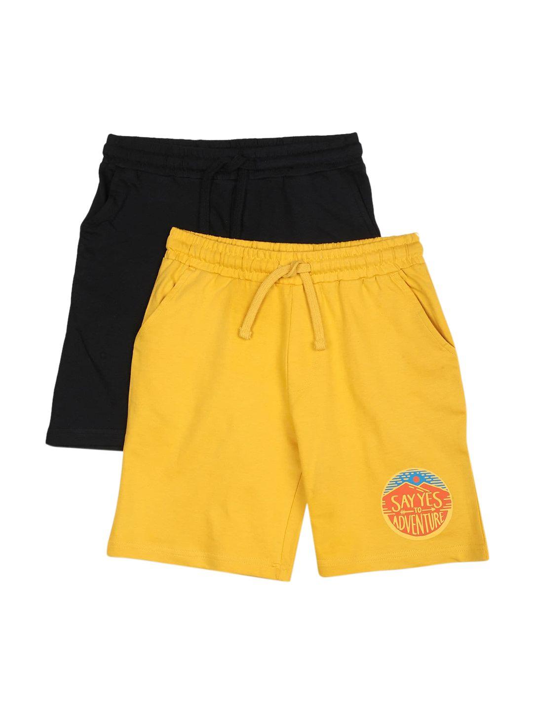 ruggers junior boys assorted pack of 2 pure cotton shorts