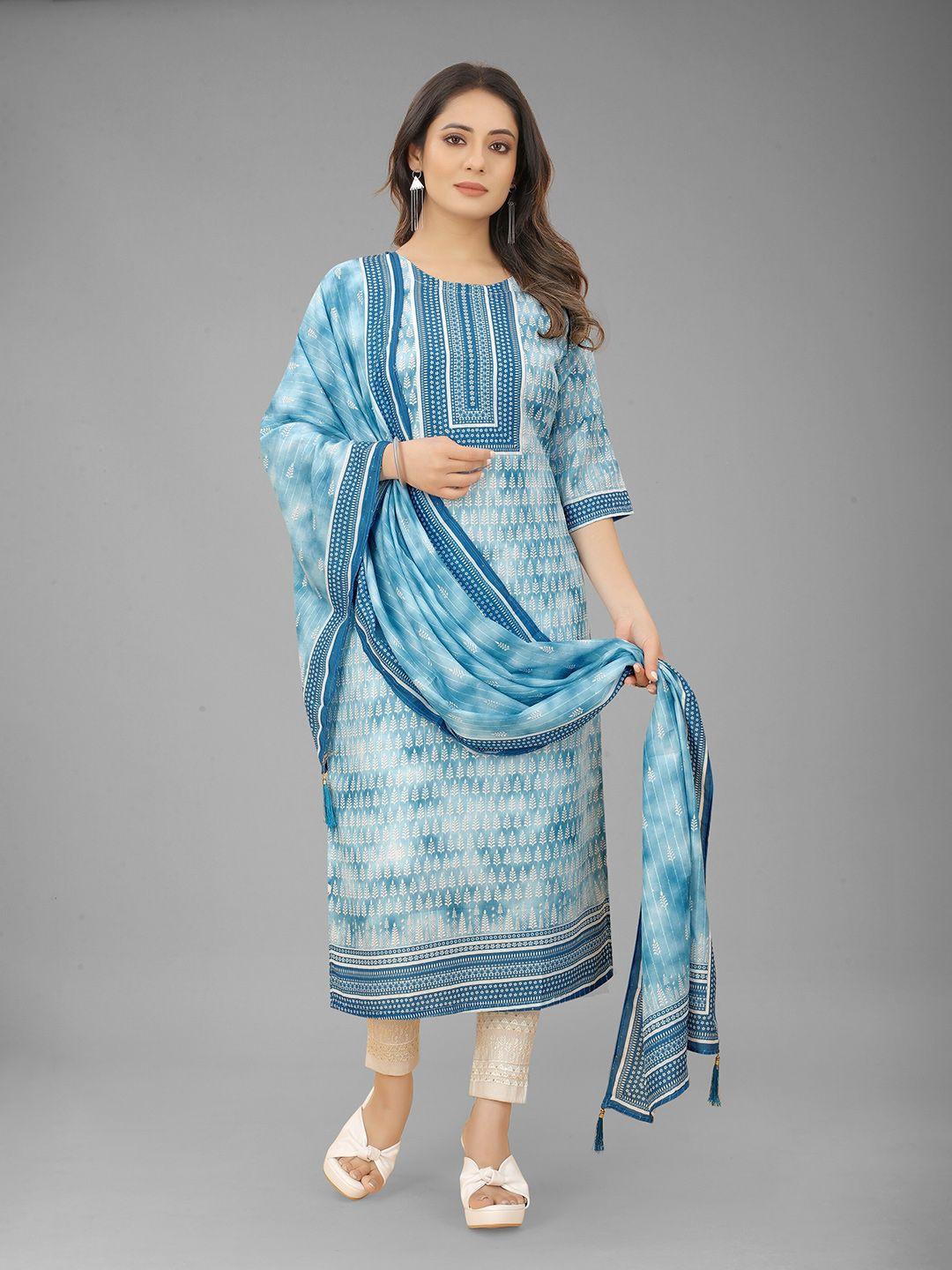 ruhi fashion blue printed kurti