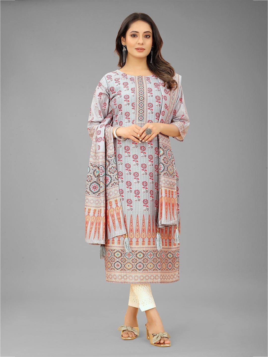 ruhi fashion women grey printed ethnic kurti