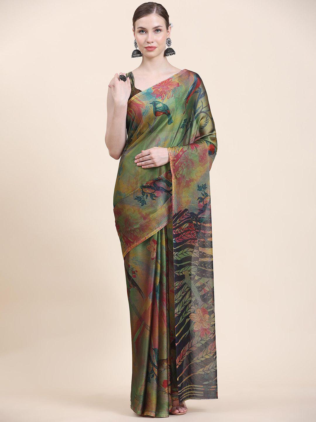 rujave abstract pure chiffon saree