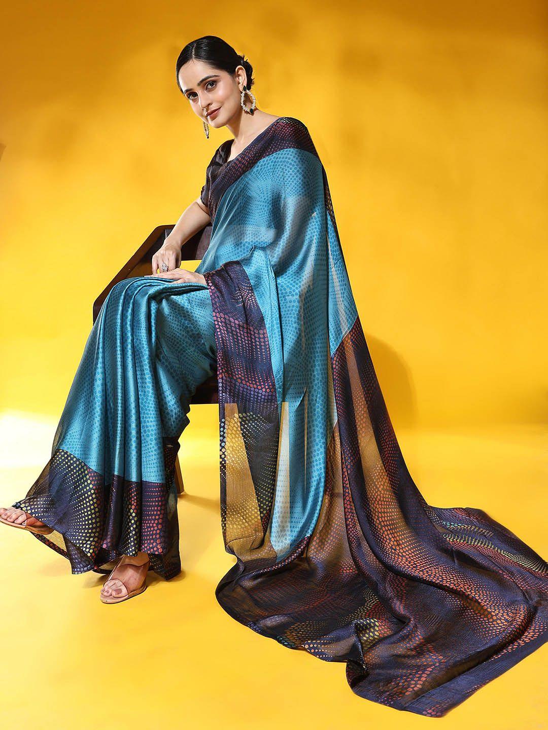 rujave geometric printed saree