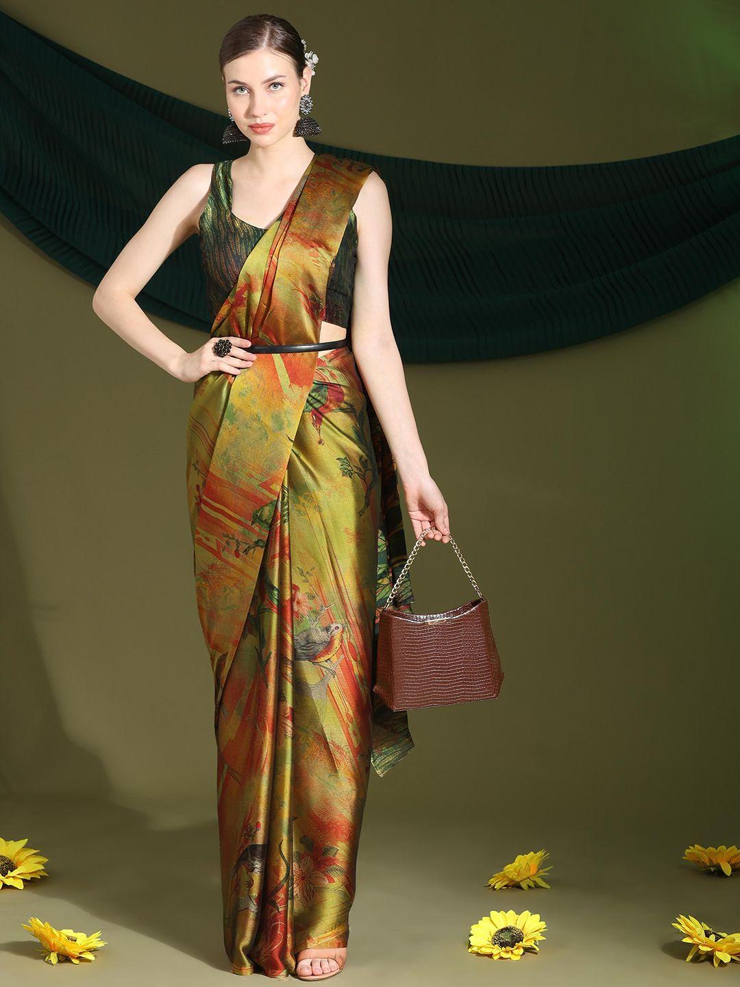 rujave printed pure chiffon saree