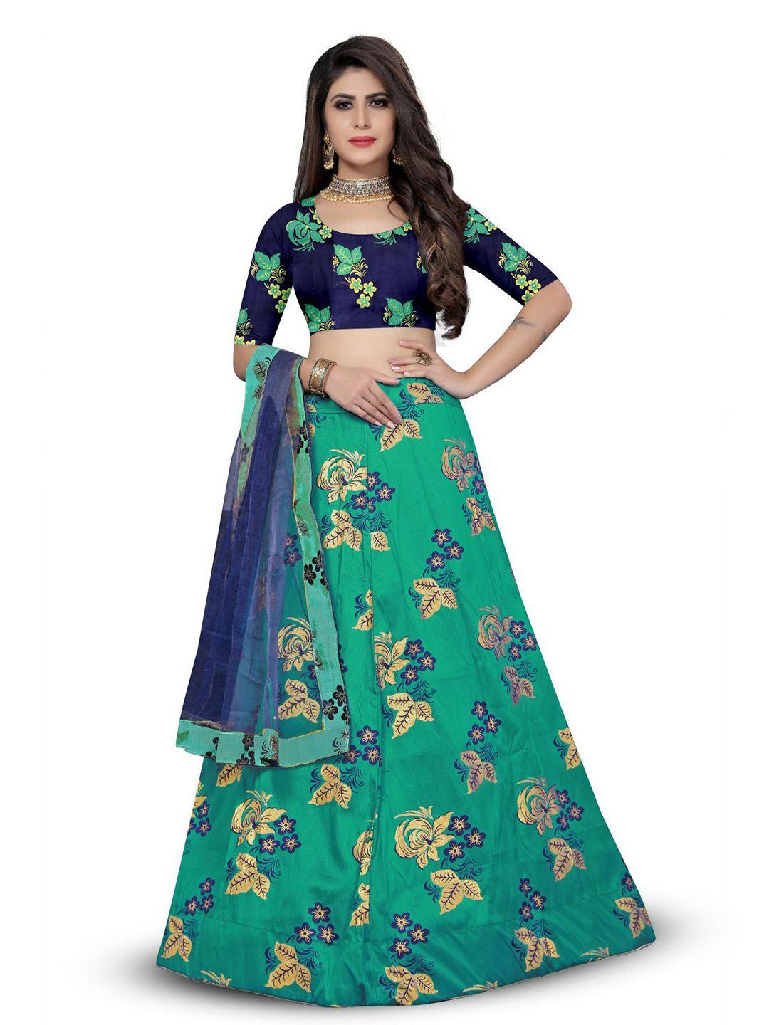 rujave semi-stitched lehenga & unstitched blouse with dupatta