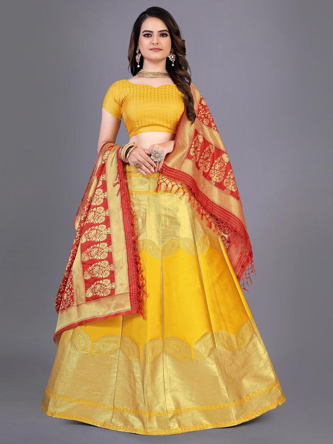 rujave semi-stitched lehenga & unstitched blouse with dupatta