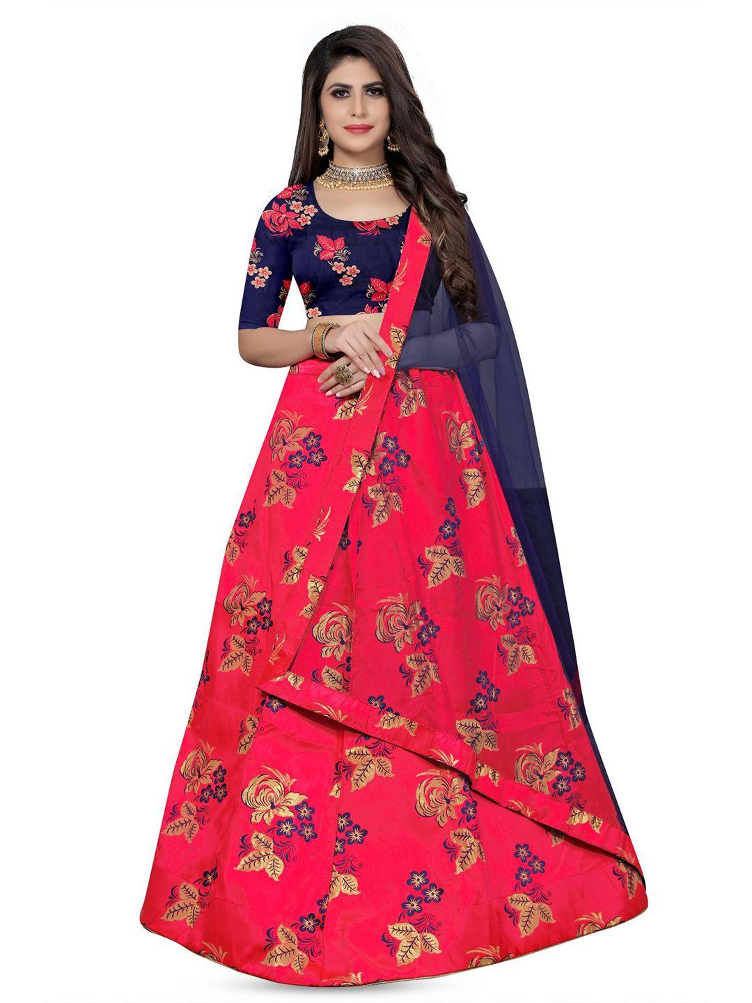 rujave semi-stitched lehenga & unstitched blouse with dupatta