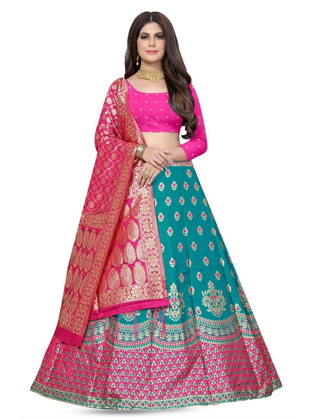 rujave semi-stitched lehenga & unstitched blouse with dupatta